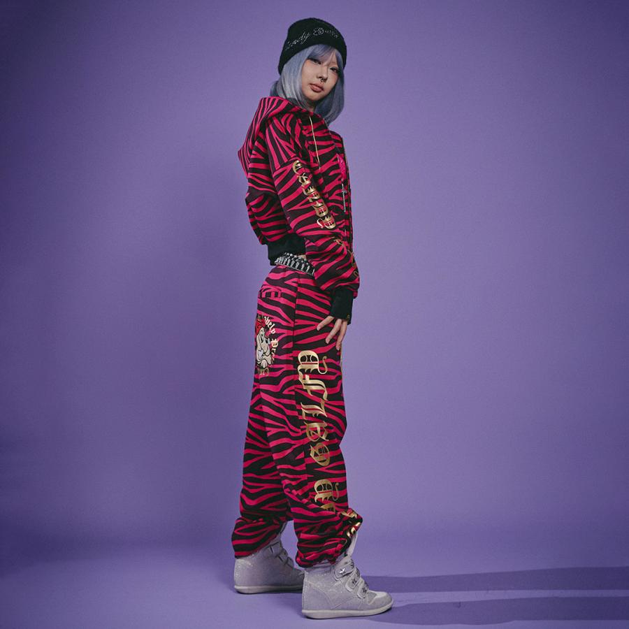 キャンディー ガルフィー CANDY GALFY 治安悪 ゼブラ パーカー ＆ 治安悪 ゼブラ スウェパン SETUP 上下セット 163000 163001 ヤンキー レディース ギャル 26AW | GALFY | 02