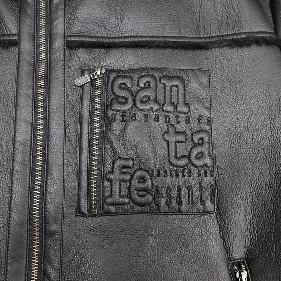 サンタフェ SANTAFE フェイク レザー ジップ ブルゾン 52 3Lサイズ 225