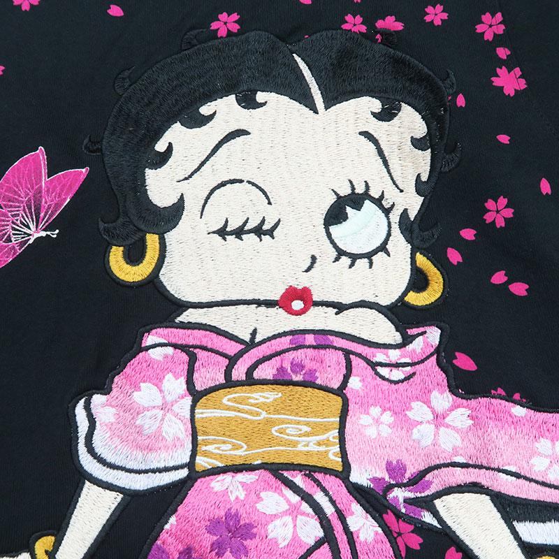絡繰魂 半袖Tシャツ Betty Boop ベティ・ブープ 刺繍 232002 カラクリ