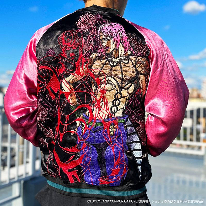 絡繰魂 × JOJO 帝王 ディアボロ リバ−シブル スカジャン 234092 絡繰魂 × JOJO 帝王 ディアボロ リバ−シブル スカジャン 234092