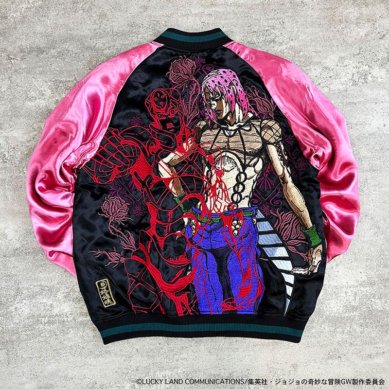 絡繰魂 × JOJO 帝王 ディアボロ リバ−シブル スカジャン 234092 絡繰魂 × JOJO 帝王 ディアボロ リバ−シブル スカジャン 234092