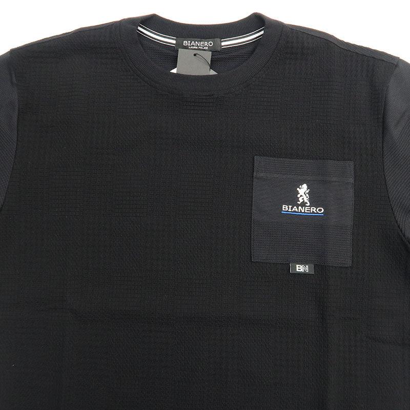 ビアネロ 長袖Tシャツ 48 50 52サイズ L LL 3L 黒 240-5171-17 春夏 SS BIANERO クールマックス 吸汗速乾｜wanwan｜03