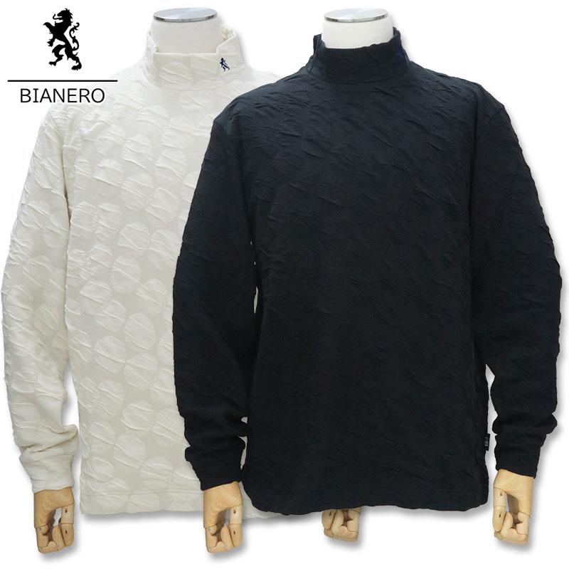 ラウラ ビアネロ ハイネックTシャツ 241-5173 48 L 50 LL BIANERO 白12 