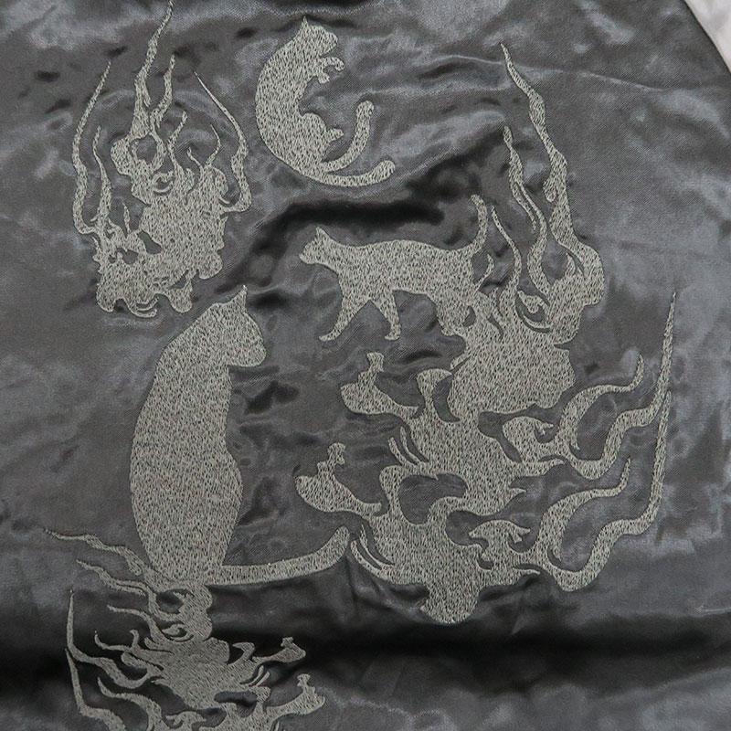 絡繰魂 URUSHI 漆黒 化け猫 リバーシブル スカジャン M L XL XXL 絡繰魂 URUSHI 漆黒 化け猫 リバーシブル スカジャン M L XL XXL