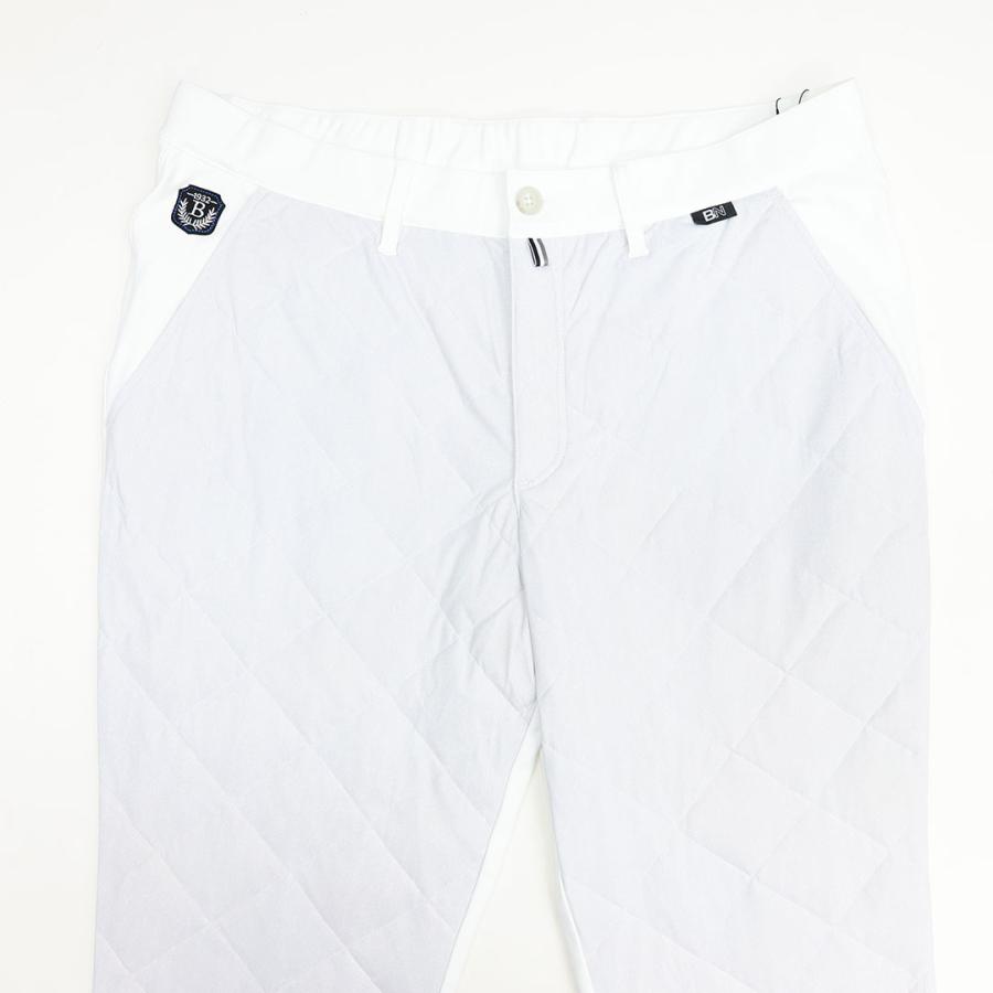 ビアネロ BIANERO ダイヤキルト 切替デザイン ダウンブルゾン＆ダウンパンツ セットアップ 247-1071 247-2073 ホワイト 上下セット 秋冬 25AWの画像