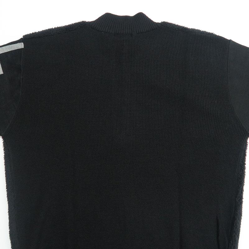 パジェロ ハーフジップセーター 25-7107-07 PAGELO 黒 メンズ L LL 