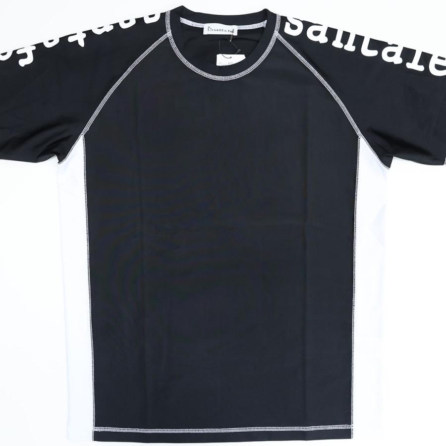 santafe ブラック Tシャツ ショートパンツ セット サンタフェ ラッシュ 切替 Tシャツ ショートパンツ セットアップ 50 52
