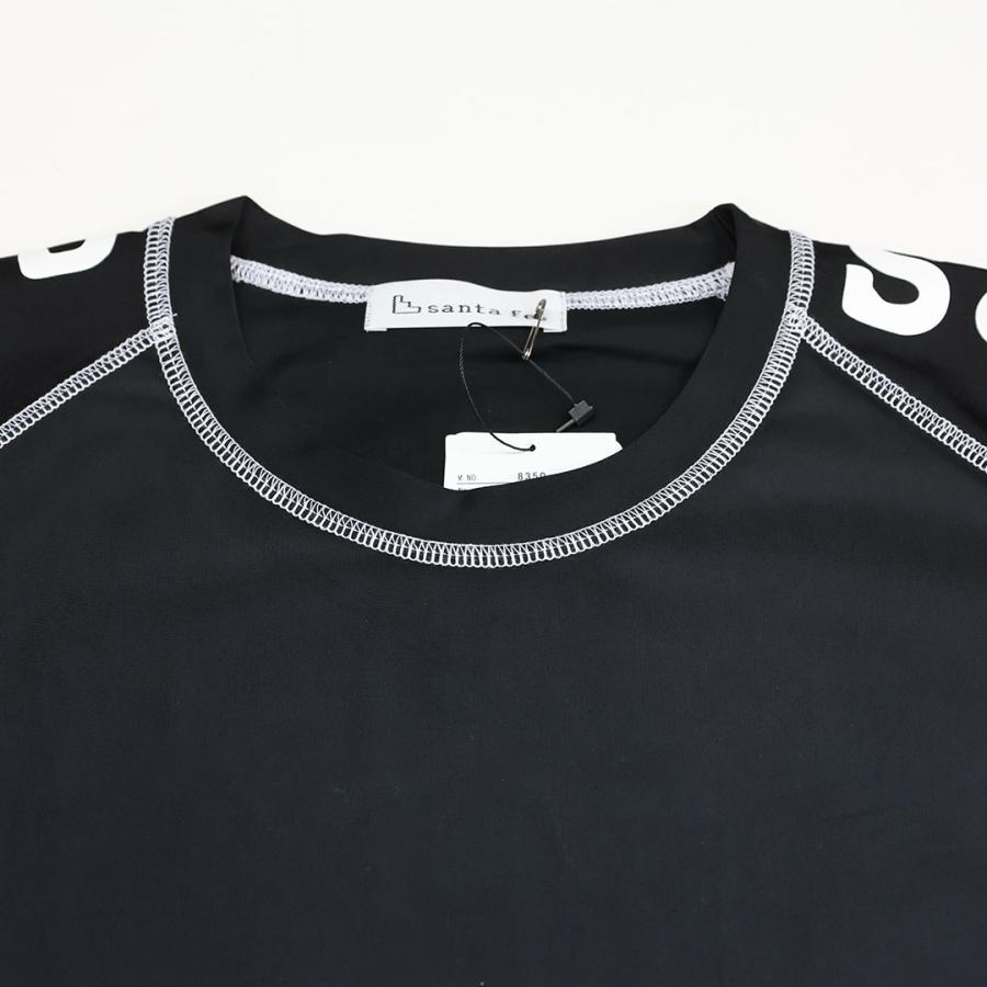 santafe ブラック Tシャツ ショートパンツ セット サンタフェ ラッシュ 切替 Tシャツ ショートパンツ セットアップ 50 52