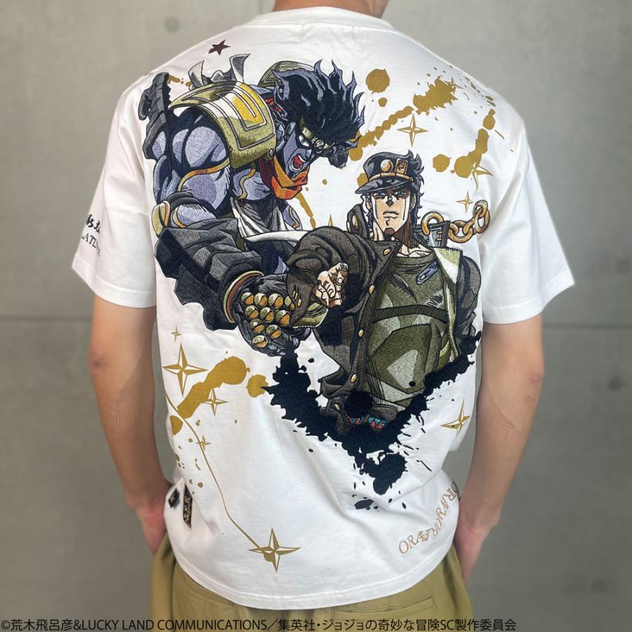絡繰魂 × ジョジョの奇妙な冒険 空条承太郎 Tee 半袖 Tシャツ Tee