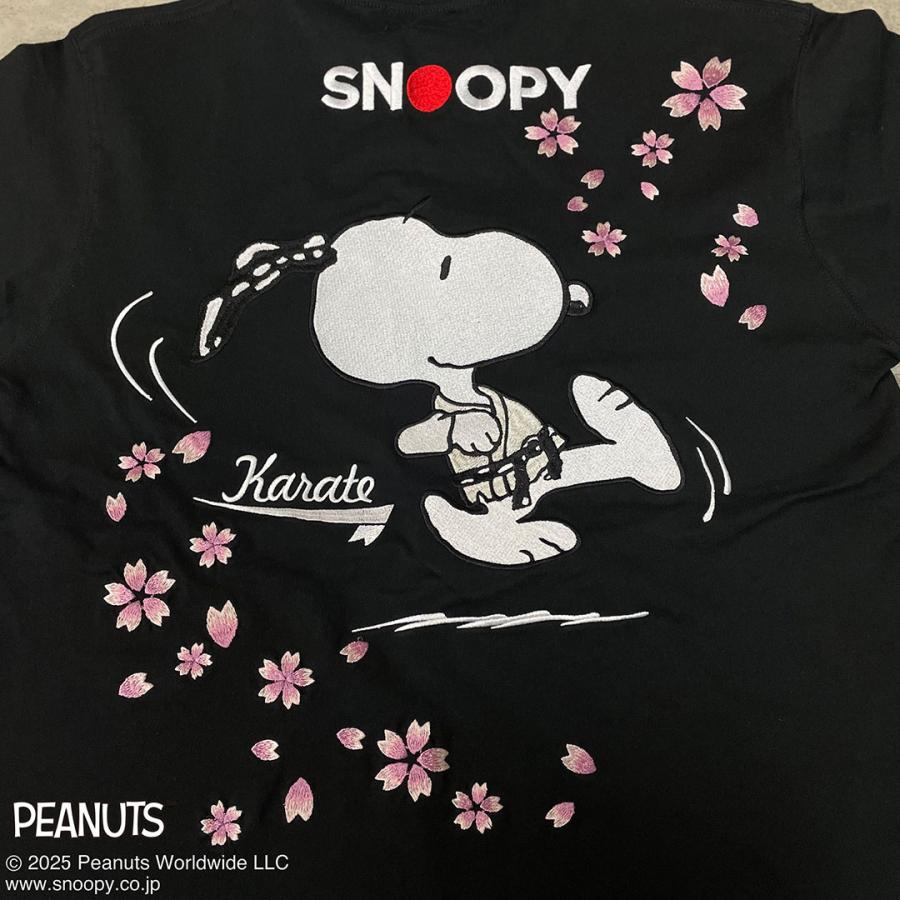 絡繰魂 スヌーピー SNOOPY カラテ Tシャツ 半袖Tシャツ 刺繍 252075