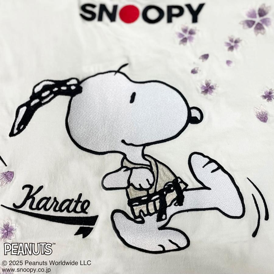 絡繰魂 スヌーピー SNOOPY カラテ Tシャツ 半袖Tシャツ 刺繍 252075