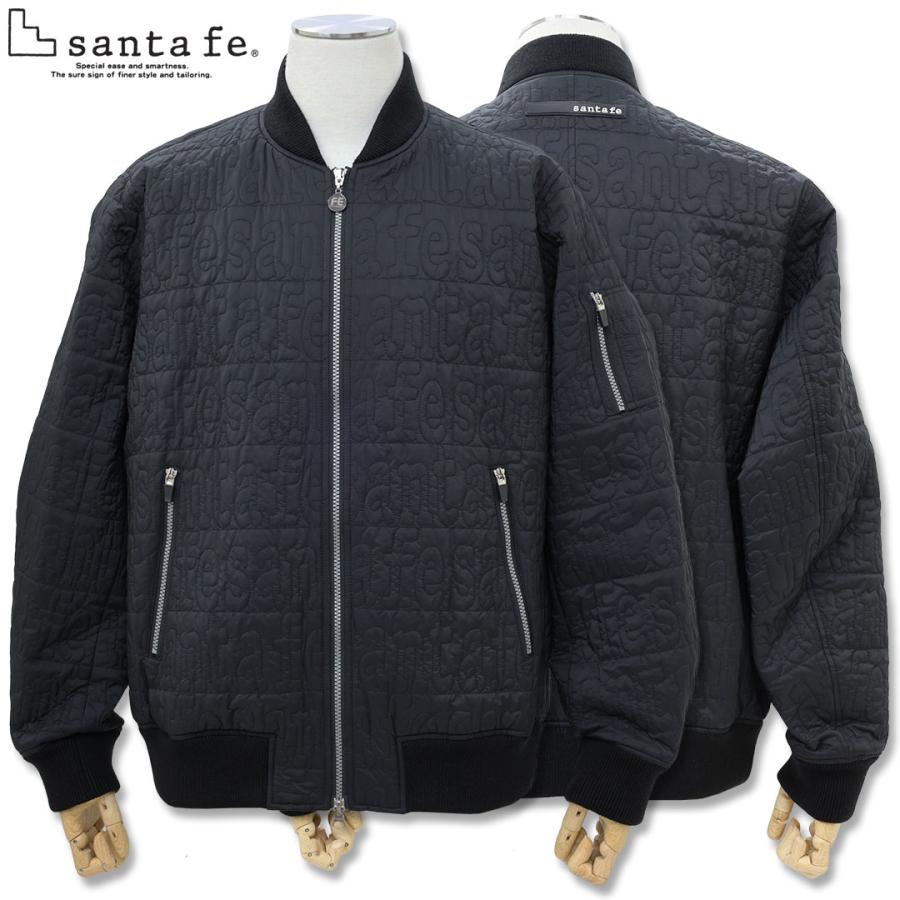【美品】santafe サンタフェ 編み込み ラムレザージャケット XXLサイズ サンタフェ SANTAFE キルト ロゴ MA-1 ブルゾン 48 Lサイズ 50 LL
