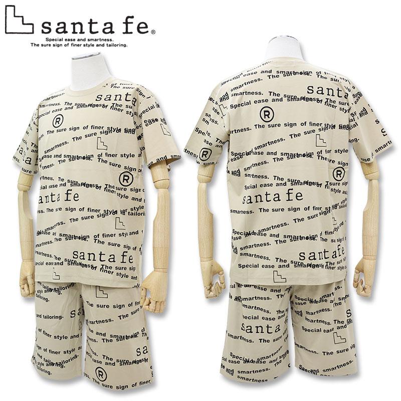 サンタフェ 総柄 半袖Tシャツ ショートパンツ セットアップ 259-83801