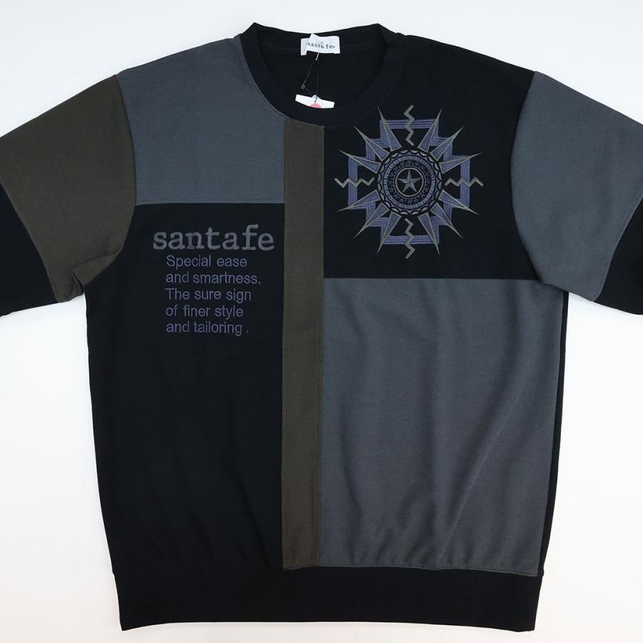＼新作10％OFF／サンタフェ SANTAFE ミニ WF 3色 切替 半袖 クルー トレーナー ＆ ショート パンツ セットアップ 261-85801 261-85803 26SSの画像