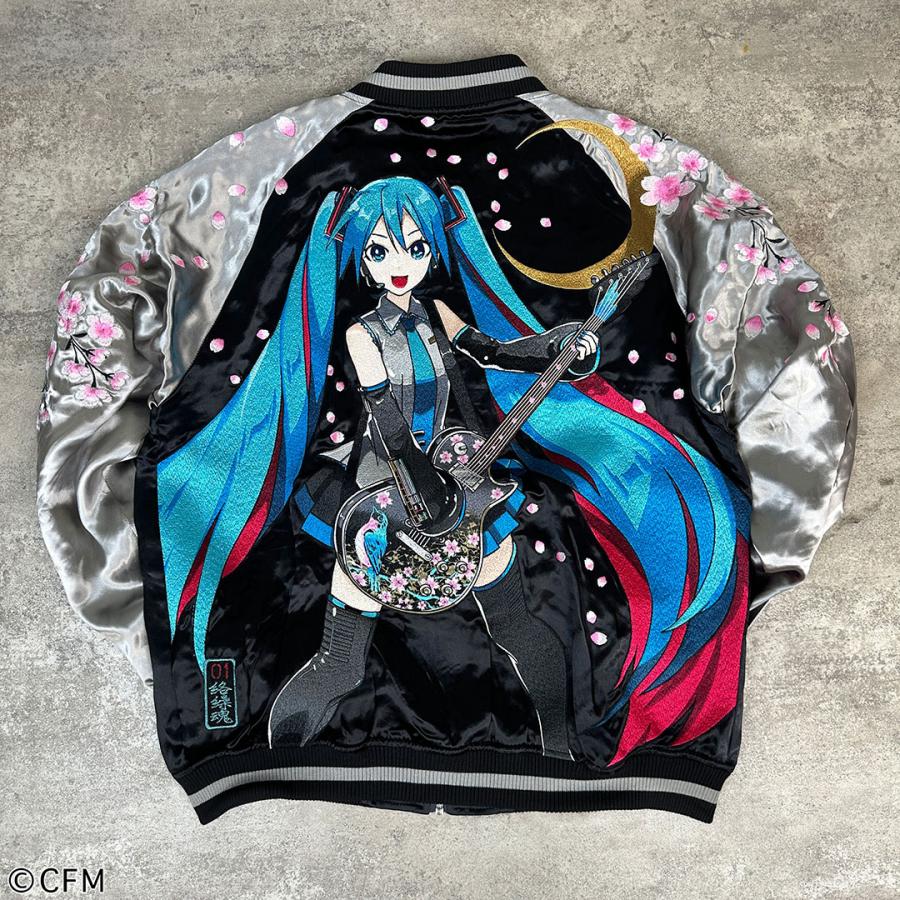 みく 絡繰魂 × 初音ミク 【初音ミク】桜満開リバーシブルスカジャン 261002