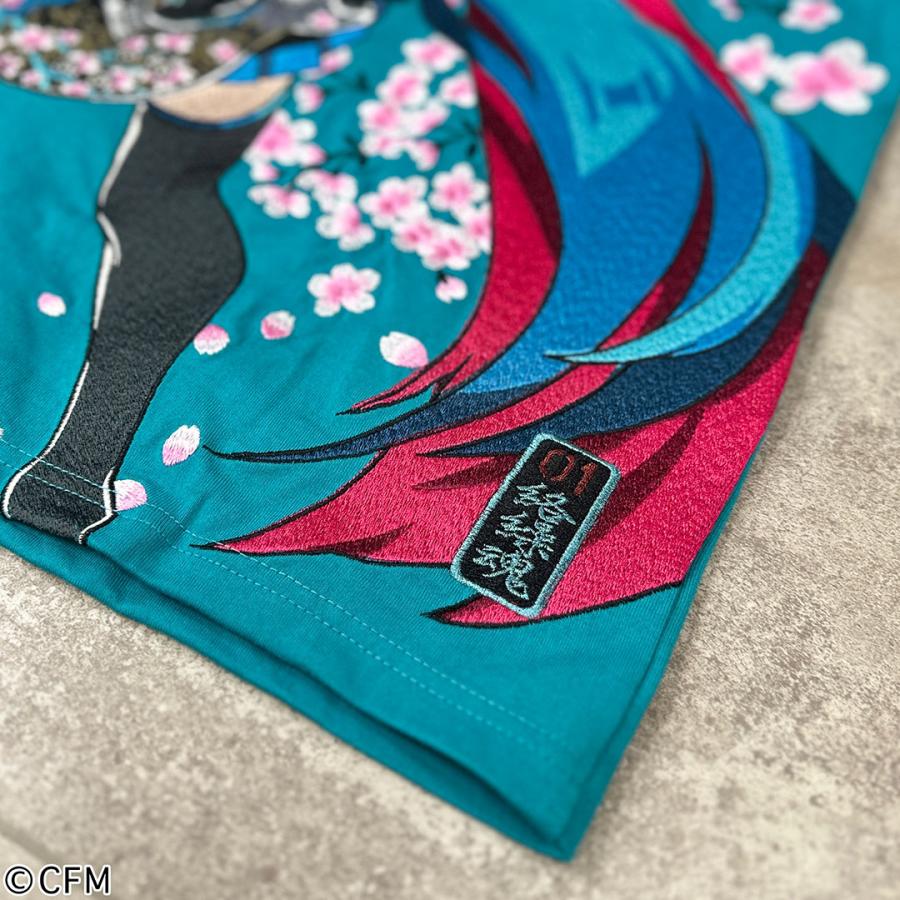 絡繰魂 × 初音ミク 【初音ミク】 桜満開 TEE Tシャツ 半袖 M L XL XXL