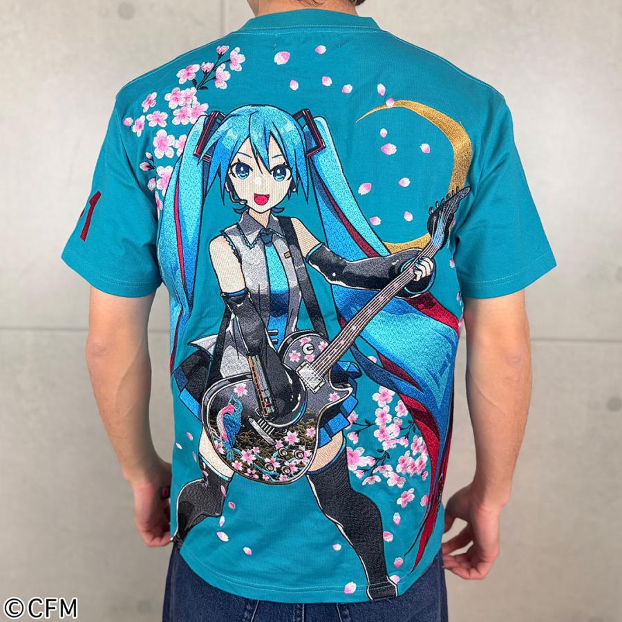 絡繰魂 × 初音ミク 【初音ミク】 桜満開 TEE Tシャツ 半袖 M L XL XXL