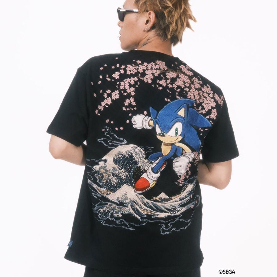 絡繰魂 × ソニック コラボ Tシャツ TEE 半袖 ソニック・ザ・ヘッジ