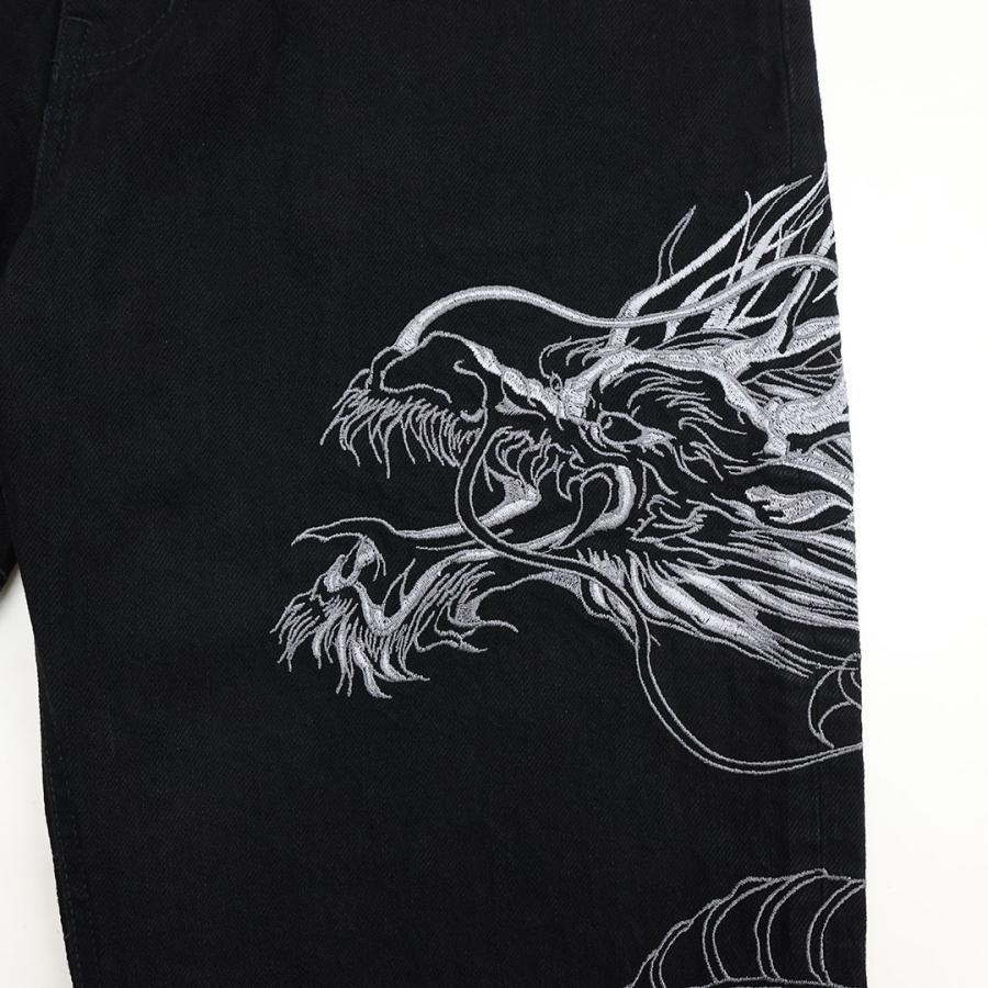 絡繰魂 粋 KARAKURI TAMASHII 極 巻龍 デニム パンツ 262252 #20 BLACK