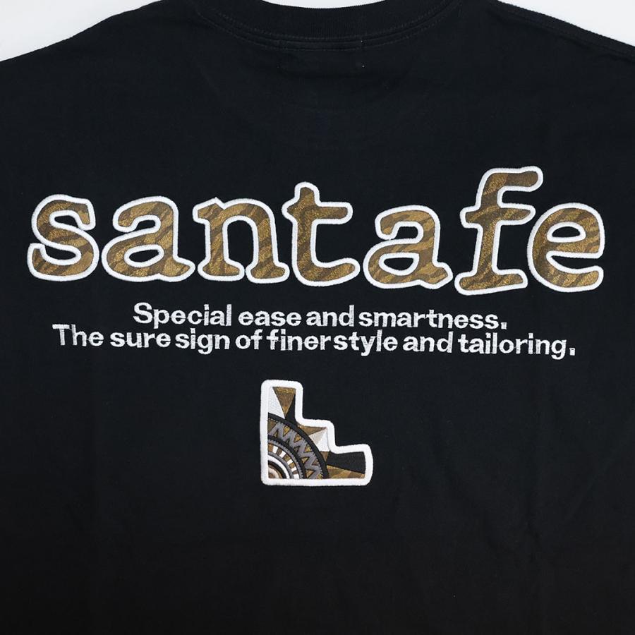サンタフェ santafe アップリケ刺繍 タイガー柄 Tシャツ 50 j3a サンタフェ ＼新作10％OFF／サンタフェ SANTAFE アニマル バック