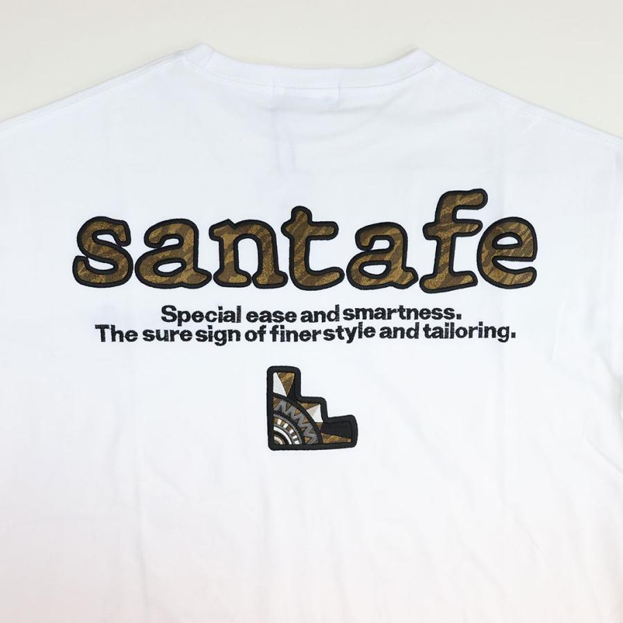 サンタフェ SANTAFE アニマル バックアップリケ 半袖 TEE 48 50 52