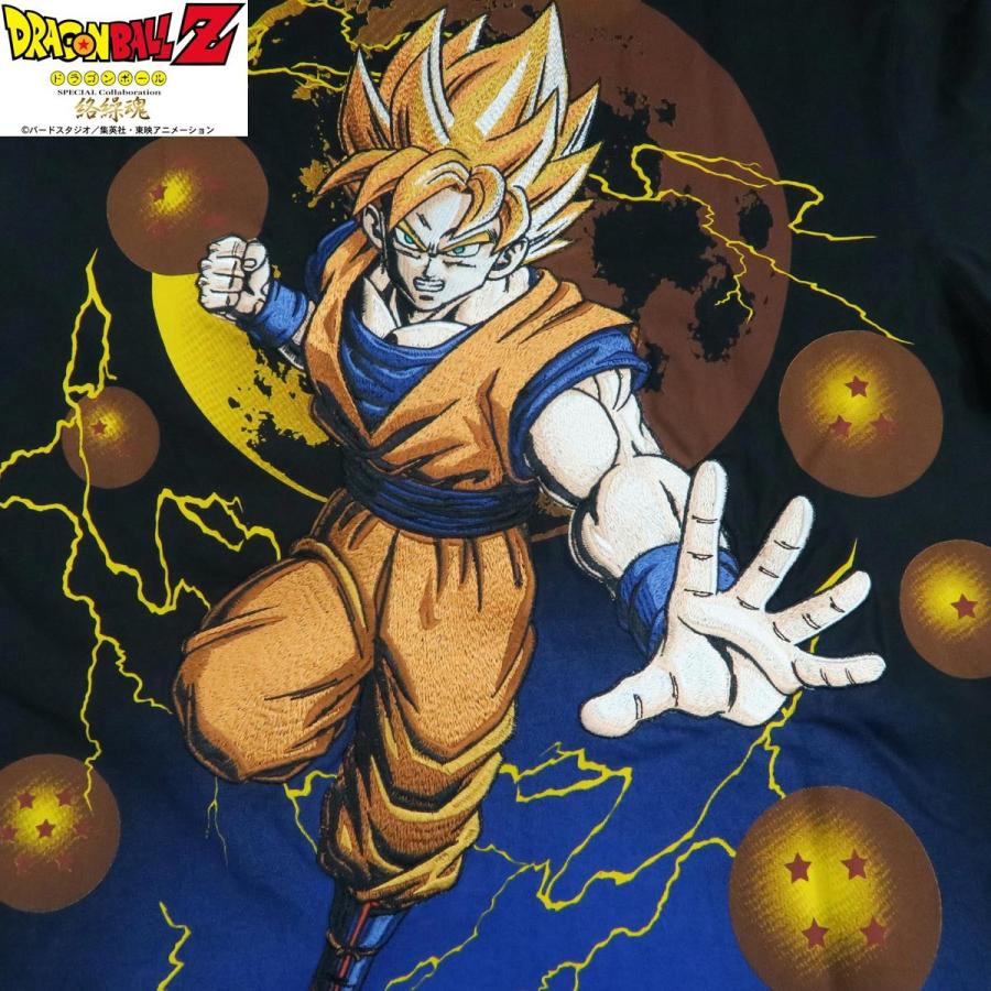 絡繰魂 ドラゴンボールZ 超サイヤ人孫悟空 長袖Tシャツ 黒 絡繰魂 ドラゴンボールZ 超サイヤ人孫悟空 長袖Tシャツ 黒