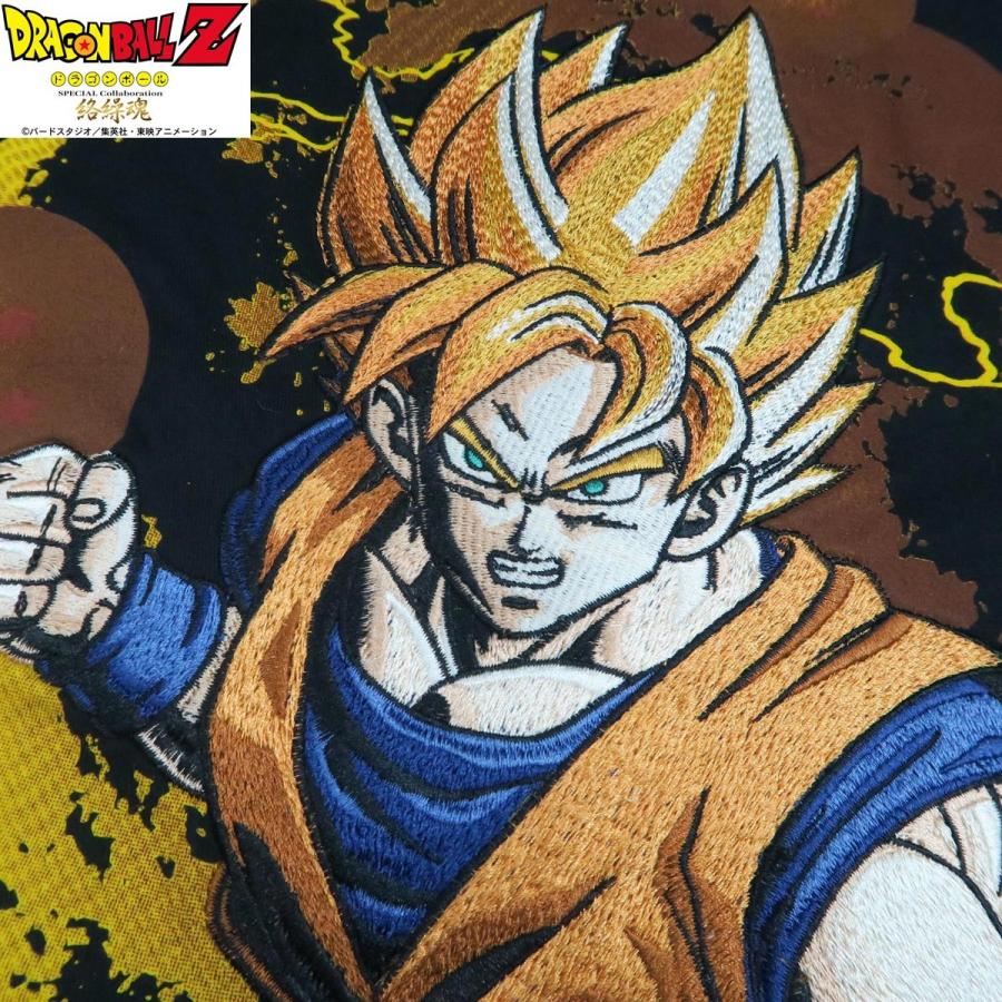 絡繰魂 ドラゴンボールZ 超サイヤ人孫悟空 長袖Tシャツ 黒 絡繰魂 ドラゴンボールZ 超サイヤ人孫悟空 長袖Tシャツ 黒