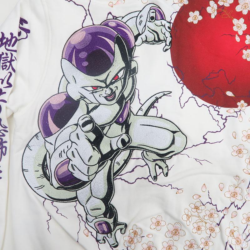 絡繰魂 ドラゴンボールコラボ フリーザ 刺しゅう ジップアップパーカー