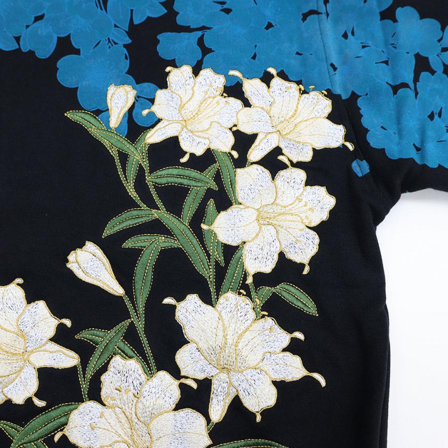 絡繰魂 粋 北斗の拳 ユリア刺繍 ジップアップパーカー 黒 294019-20