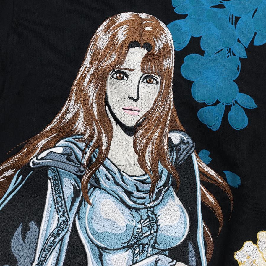 絡繰魂 粋 北斗の拳 ユリア刺繍 ジップアップパーカー 黒 294019-20