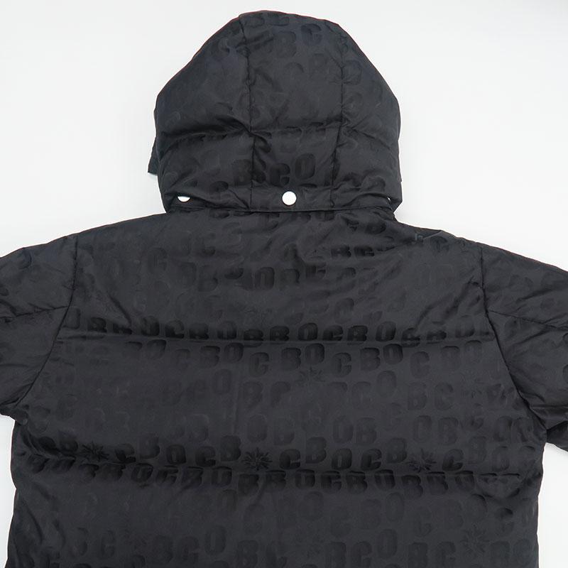 ビビコ ロングダウンジャケット ダウンコート 35-3111-01-05 BBCO 48 50 黒 05 BLACK メンズ ロゴ 地模様の画像