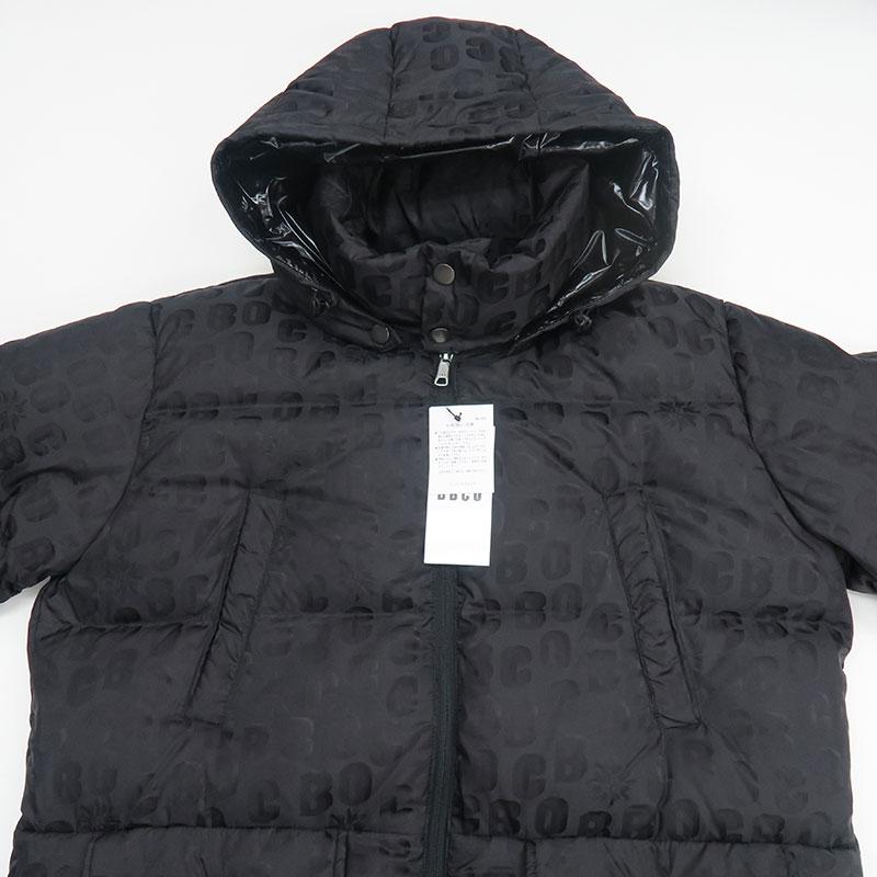 ビビコ ロングダウンジャケット ダウンコート 35-3111-01-05 BBCO 48 50 黒 05 BLACK メンズ ロゴ 地模様の画像