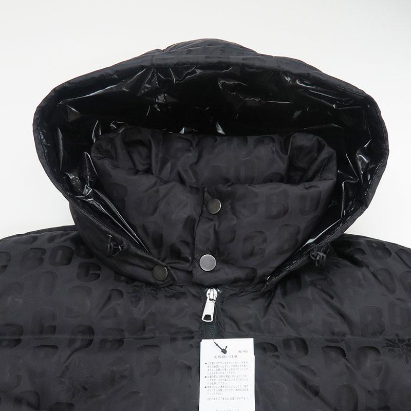 ビビコ ロングダウンジャケット ダウンコート 35-3111-01-05 BBCO 48 50 黒 05 BLACK メンズ ロゴ 地模様の画像