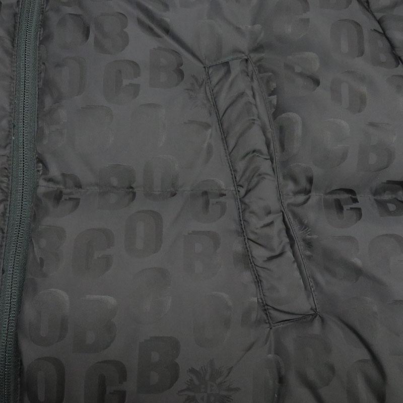 ビビコ ロングダウンジャケット ダウンコート 35-3111-01-05 BBCO 48 50 黒 05 BLACK メンズ ロゴ 地模様の画像