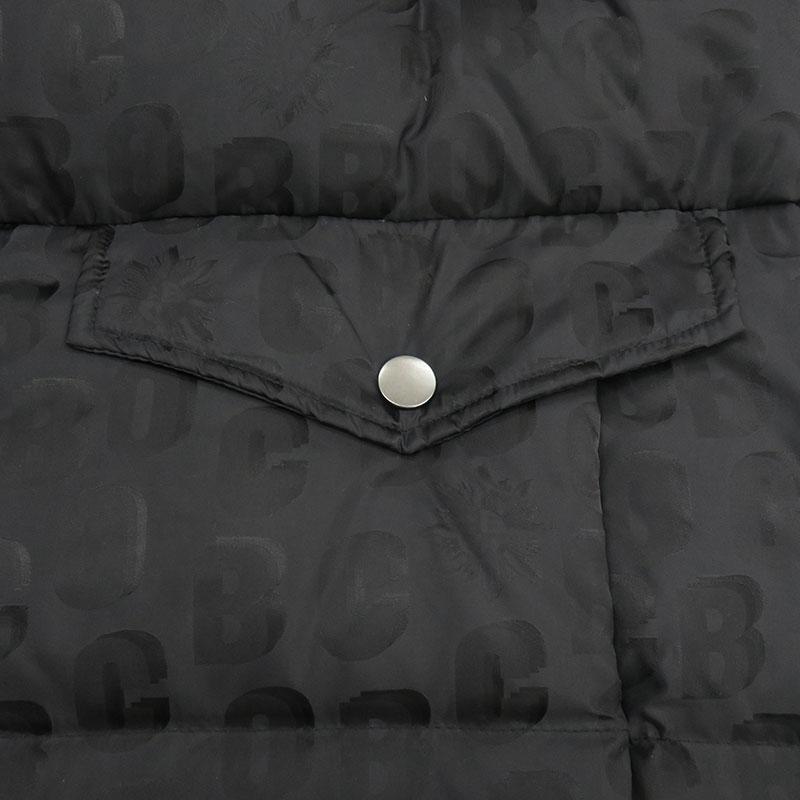 ビビコ ロングダウンジャケット ダウンコート 35-3111-01-05 BBCO 48 50 黒 05 BLACK メンズ ロゴ 地模様の画像