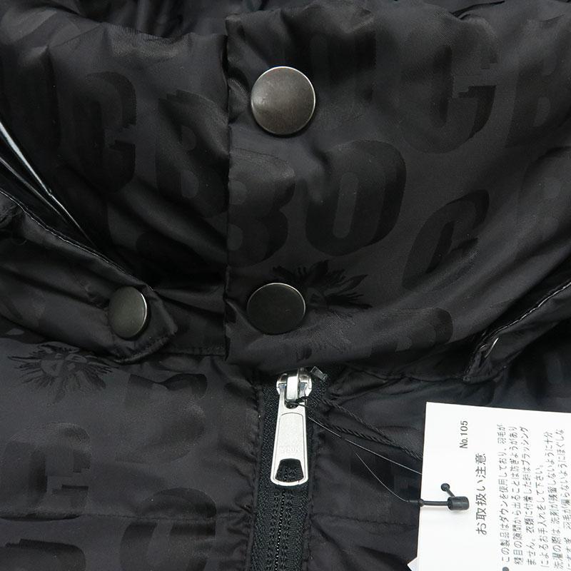 ビビコ ロングダウンジャケット ダウンコート 35-3111-01-05 BBCO 48 50 黒 05 BLACK メンズ ロゴ 地模様の画像
