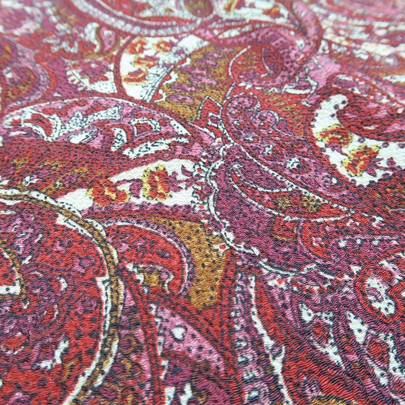 SAINT LAURENT 半袖シャツ ペイズリー柄 紫 赤 SAINT LAURENT 半袖シャツ ペイズリー柄 紫 赤