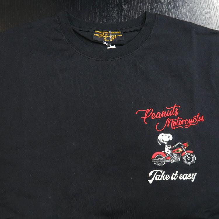Flag staff（フラッグスタッフ） スヌーピー刺繍半袖Tシャツ 412014