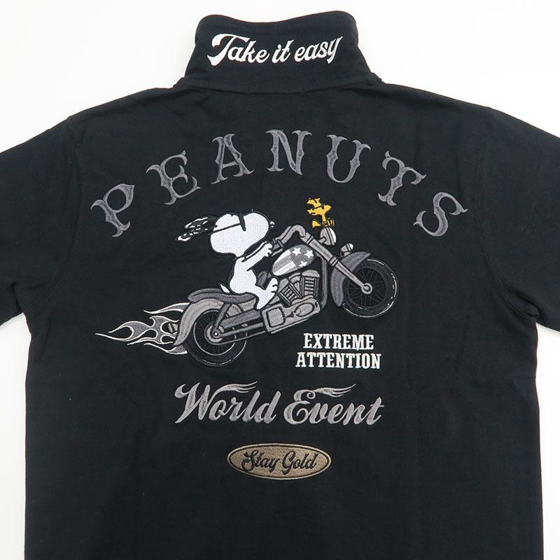 Flag staff（フラッグスタッフ） スヌーピー刺繍 半袖ポロシャツ M L