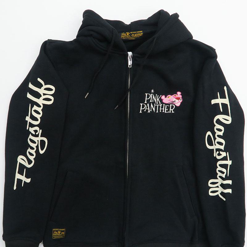 さなぺん様　黒×ピンク&ネイビーパーカー　L Flag staff（フラッグスタッフ） ピンクパンサー PINK PANTHER 長袖