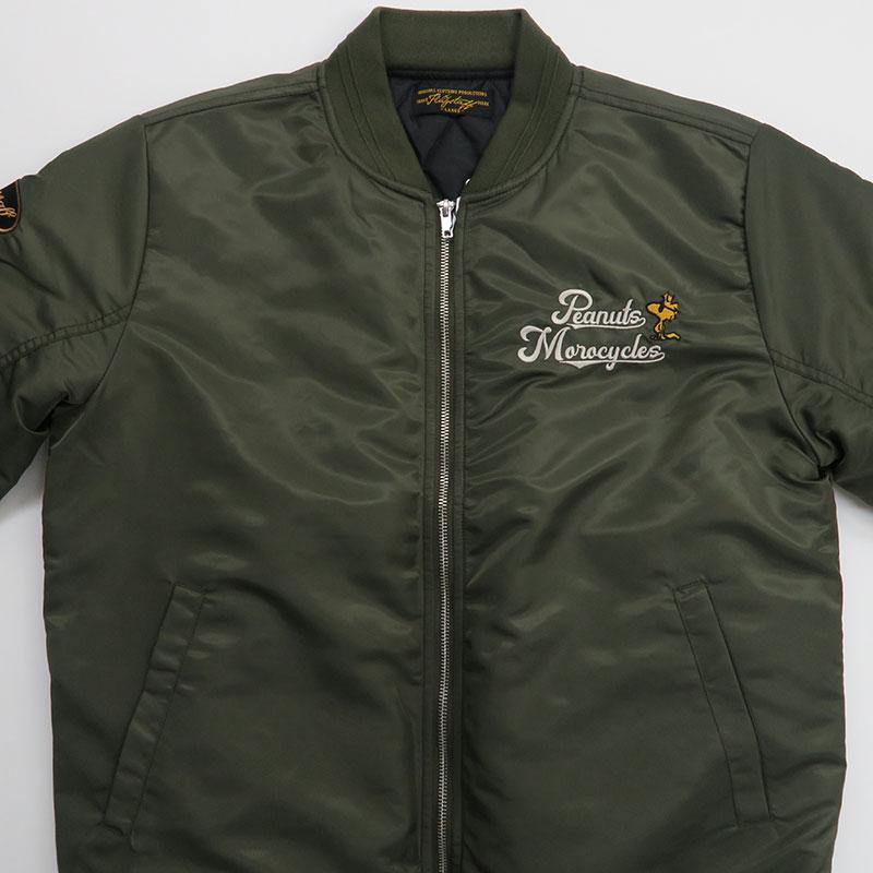 Flag staff（フラッグスタッフ） スヌーピー MA-1 M L XL XXL刺繍 黒