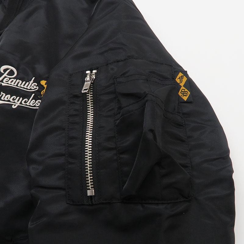 Flag staff（フラッグスタッフ） スヌーピー MA-1 M L XL XXL刺繍 黒