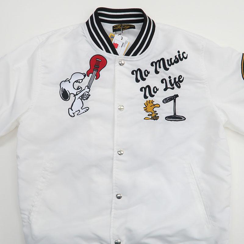 Flag staff（フラッグスタッフ） スタジャン SNOOPY PEANUTS 431012 白