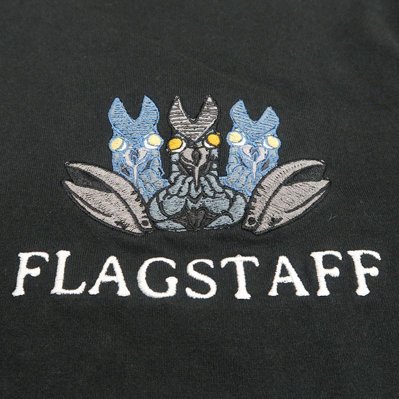 FLAGSTUFF フラッグスタッフ ロゴ刺繍 バイクプリント ブラック XL FLAGSTUFF フラッグスタッフ ロゴ刺繍 バイクプリント ブラック XL