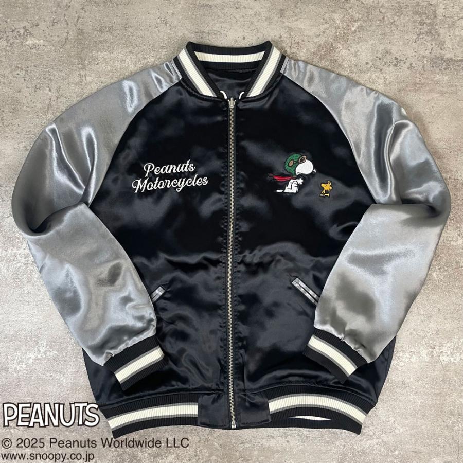 SNOOPY×Flagstaff Flying PEANUTS MOTORCYCLE SJ フラッグスタッフ スヌーピー 刺しゅう スカジャン 453006 25AWの画像