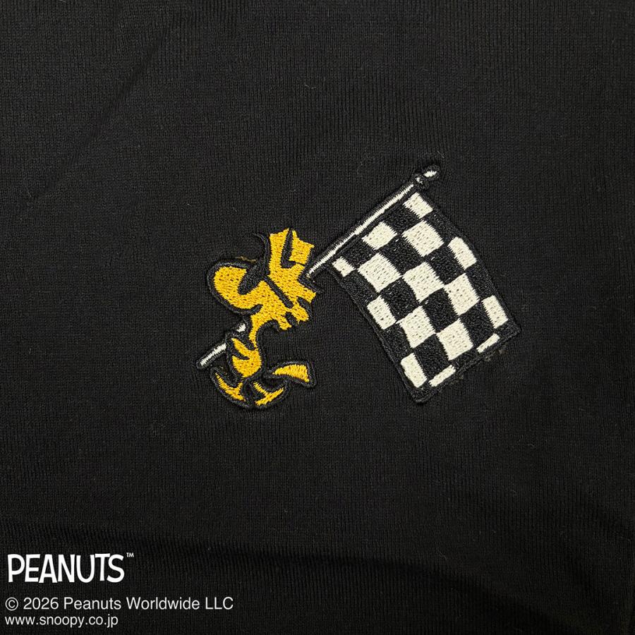 【希少】BOOTLEGGERSシャンブレーシャツSNOOPY刺繍 Fordパッチ Flag staff（フラッグスタッフ） SNOOPY×Flag Staff PEANUTS BIKER TEE