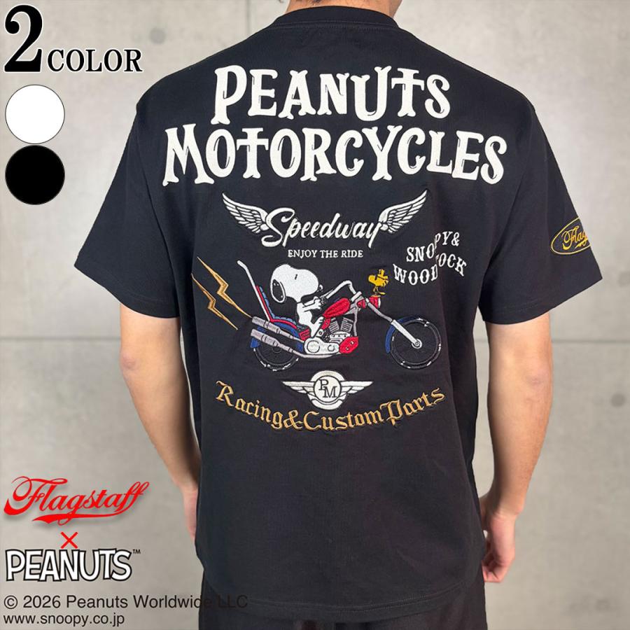 Flag staff（フラッグスタッフ） SNOOPY×Flag Staff PEANUTS BIKER TEE