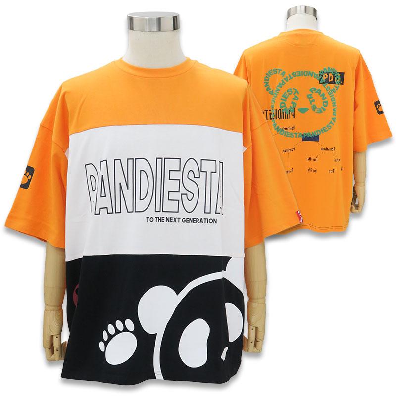 ラッセルノTシャツ 黒/白/オレンジパンツ ラッセルノTシャツ 黒/白/オレンジパンツ