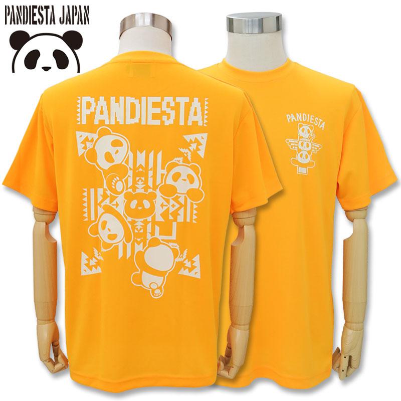 パンディエスタ 半袖Tシャツ 523876 グレー 011 黒 012 オレンジ 029 カーキ 052 L XL XXL  プリント パンダ  PANDIESTA 吸汗速乾 ドライメッシュ｜wanwan｜04