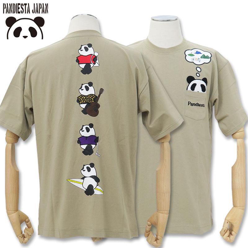 PANDIESTA（パンディエスタ） ホビーパンダ 刺しゅう入り 半袖Tシャツ